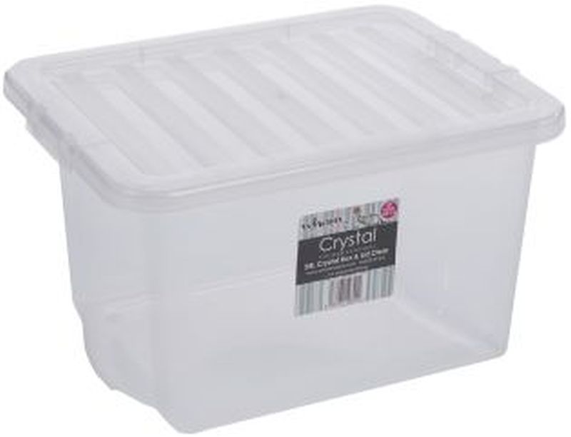 Clear Crystal 24L Storage Box & Lid