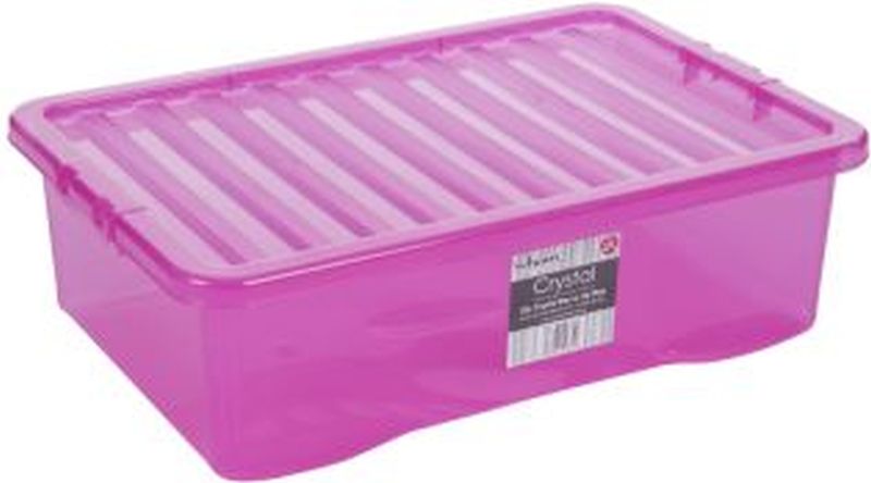 Tint Pink Crystal 32L Storage Box & Lid