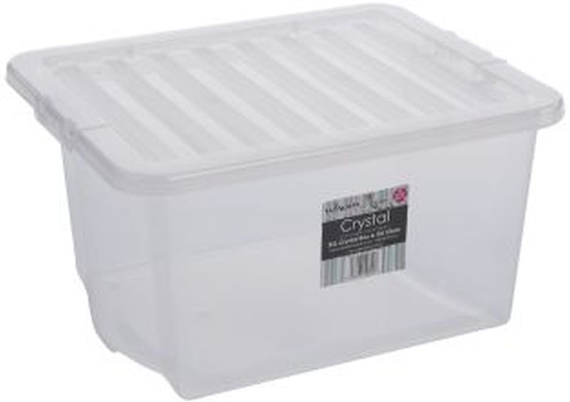 Clear Crystal 35L Storage Box & Lid