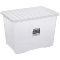 See more information about the 80 Litre Clear Plastic Storage Box With Lid