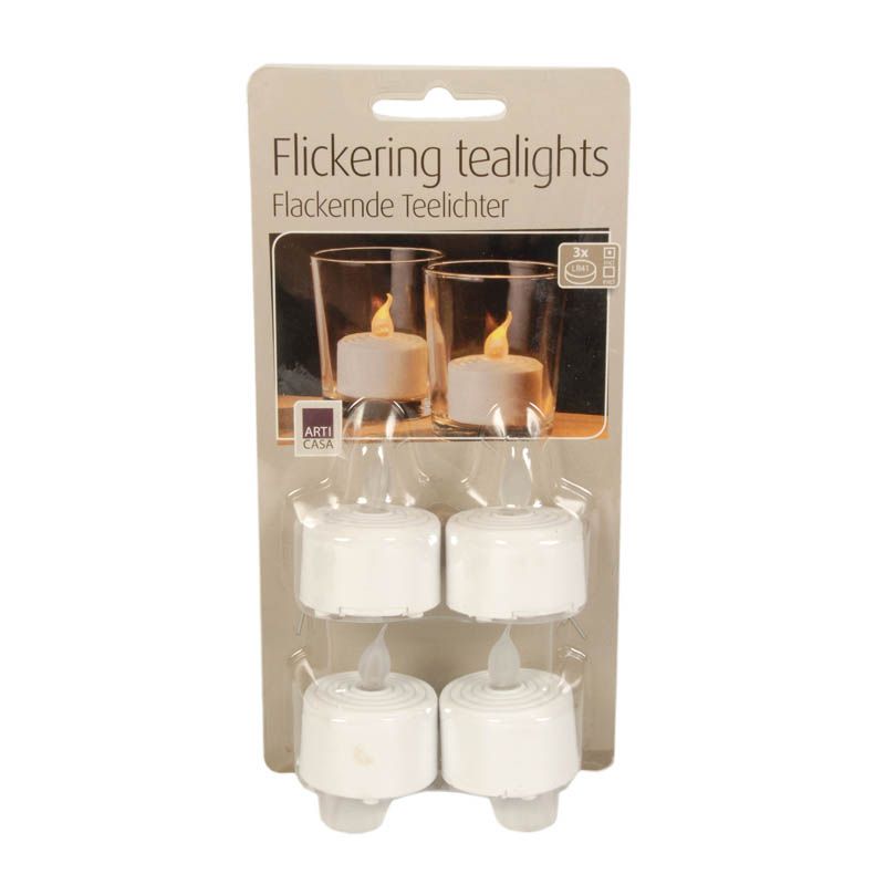 4 Flickering Tea-lights