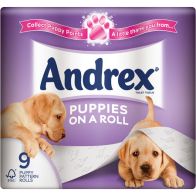 See more information about the Andrex Puppies on a Roll (9 Pack)