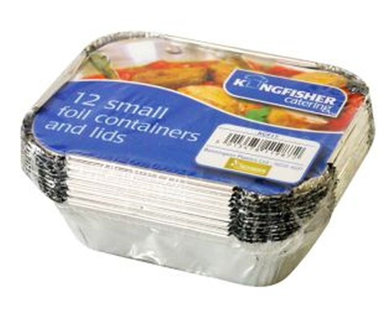 Small Foil Containers With Lids pack of 12