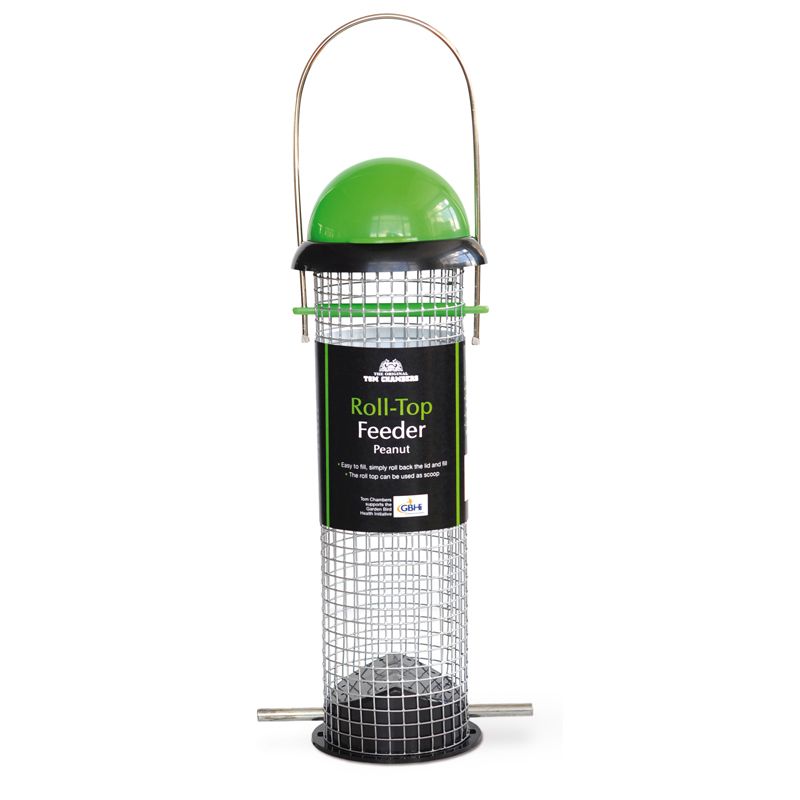 Roll-Top Peanut Feeder 4 Port Green/Black