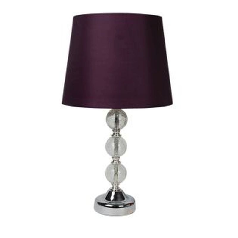 Plum Glass Table Lamp