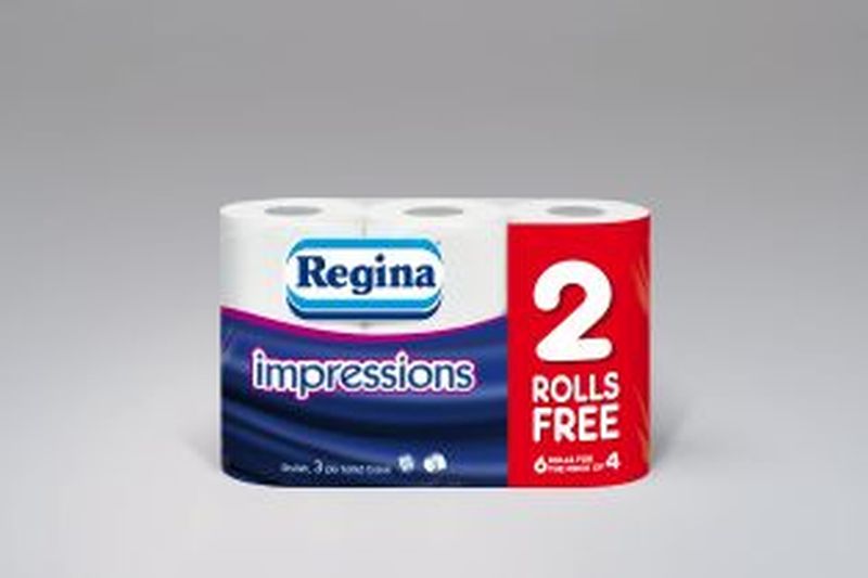 White Impressions Toilet Tissue pack of 6