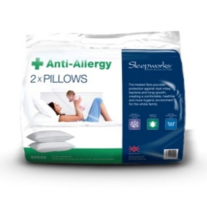 Anti Allergy Bed Pillows Polyprop (2 Pack)