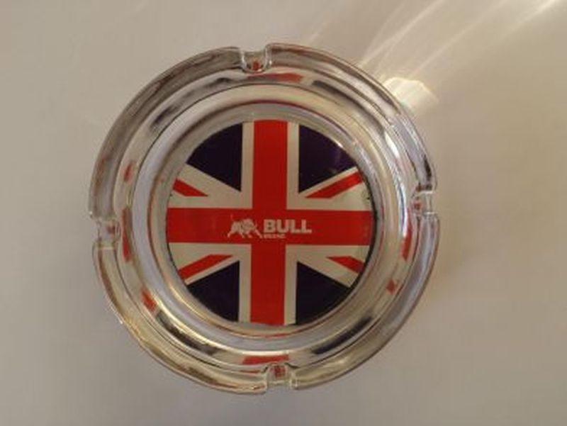 Bull Brand Glass Ashtray