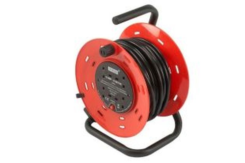 25 Metre Extension Reel 13Amp 4 Socket Outlet