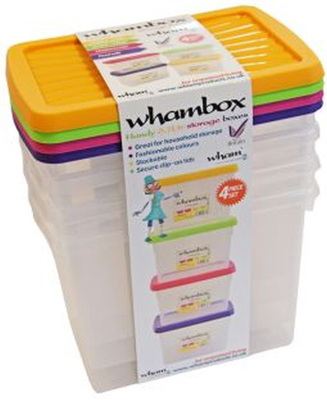 Wham Storage Box Set of 4  6.7ltr