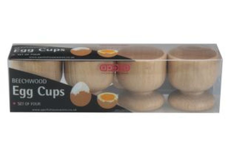 Set of 4 Egg Cups Beech