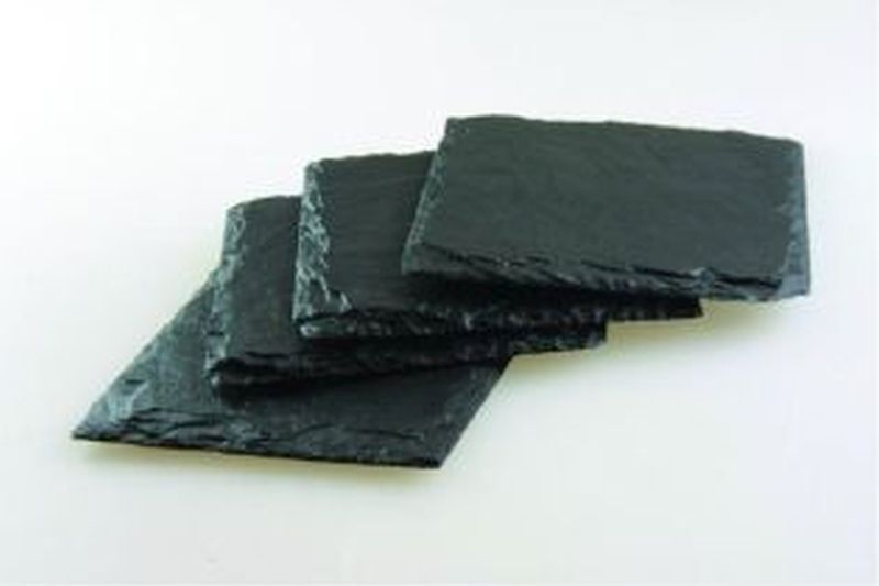 Set of 4 Square Slate Coasters