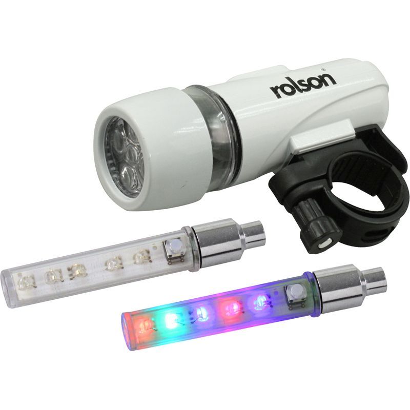 Rolson Bike & Tyre Valve Light Set