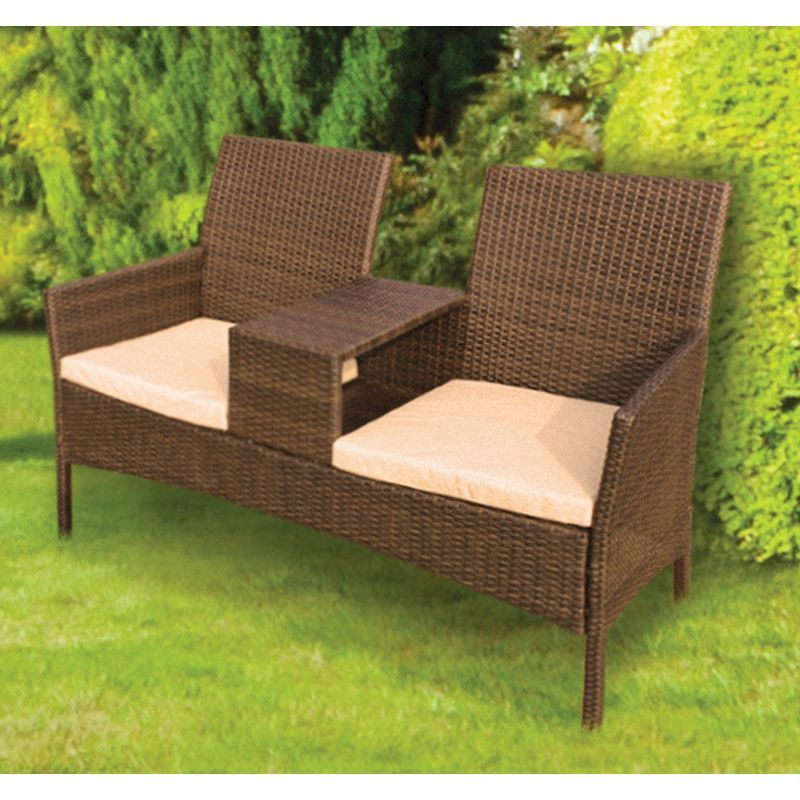 Wicker Tete A Tete Garden Seat