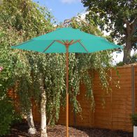 See more information about the Teal Wooden Parasol (2m)