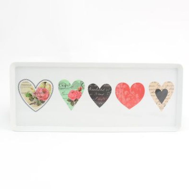 Hearts Small Tray 15.5in