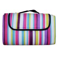 See more information about the Fleece Picnic Blanket 125cm x 150cm (Multicolour)