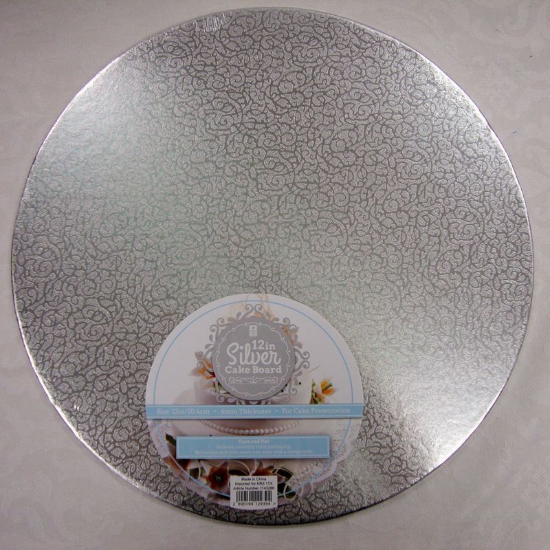 12inch Silver Round Cake board