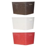 See more information about the Rattan Look Storage Basket Large - Red