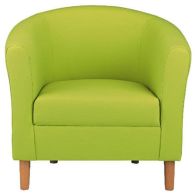 See more information about the Lime Faux Leather Tub Chair - Nicole