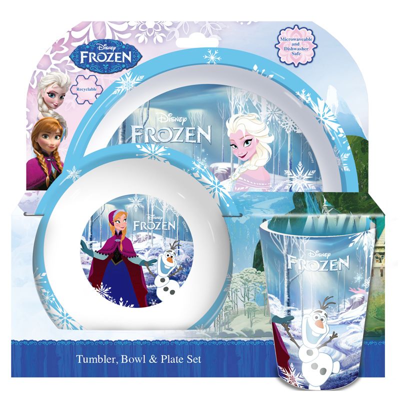 Frozen Tumbler Bowl Plate Set