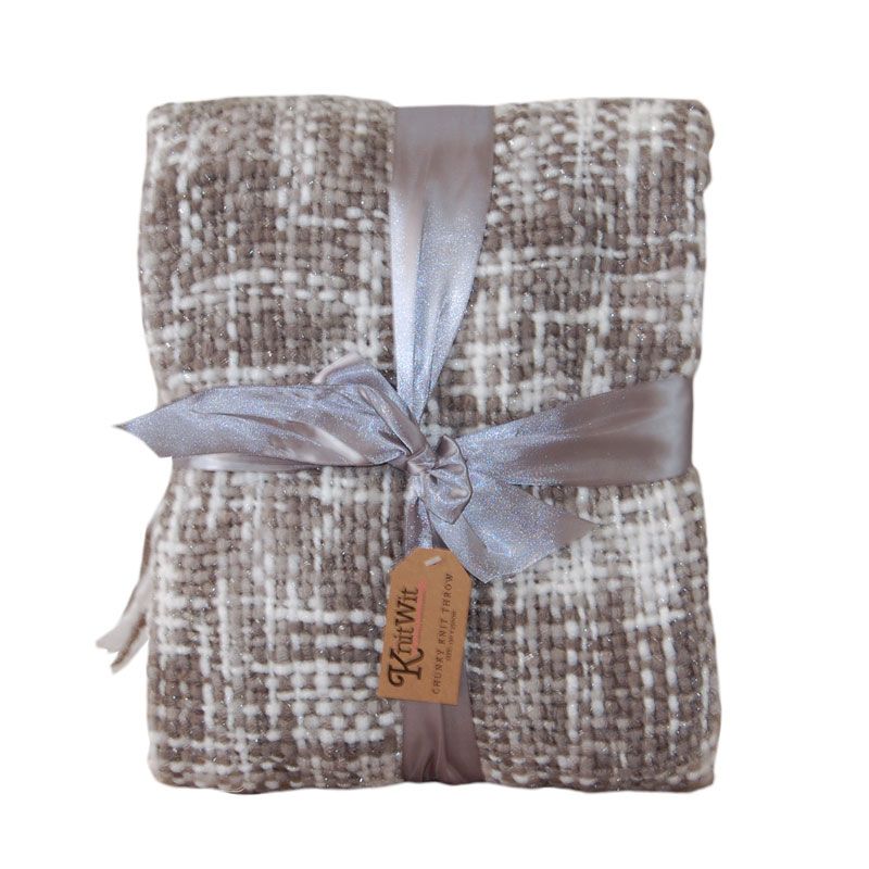 Lurex Knitted Throw