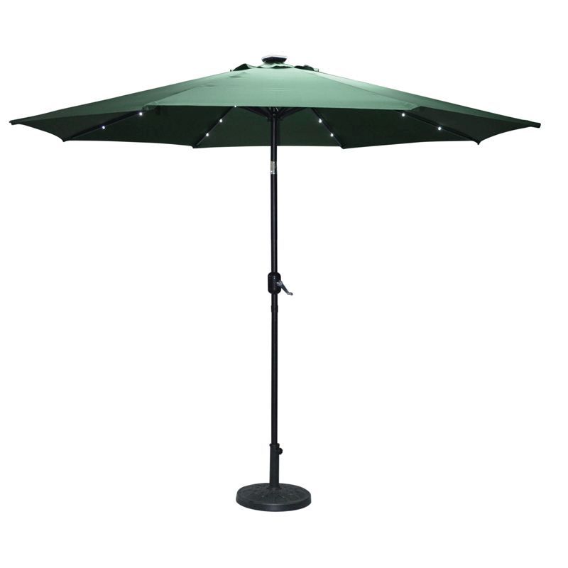 Lightup 2.7m Parasol Dark Green