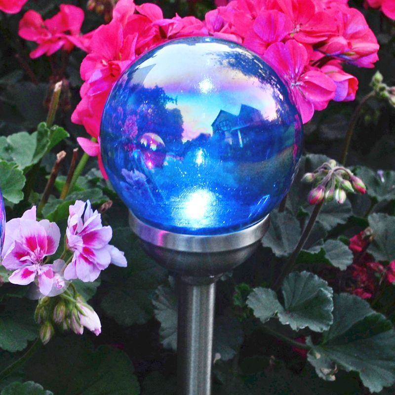 Blue Orb Stake Solar Light