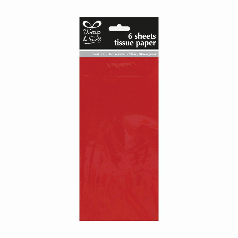 6 Sheets Tissue Red