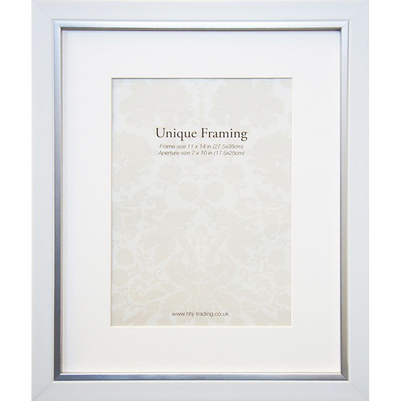 White Contemporary Edge Photo Frame (14" x 11")