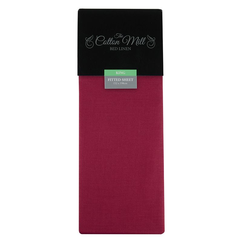 Raspberry King Poly Cotton Fitted Sheet