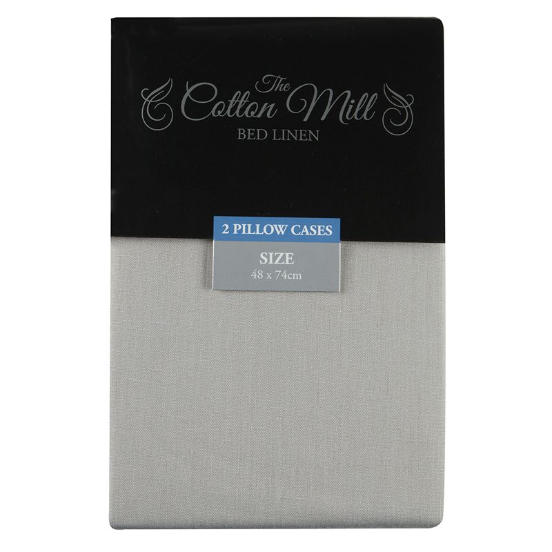 Silver 2 Pack Pillow Case