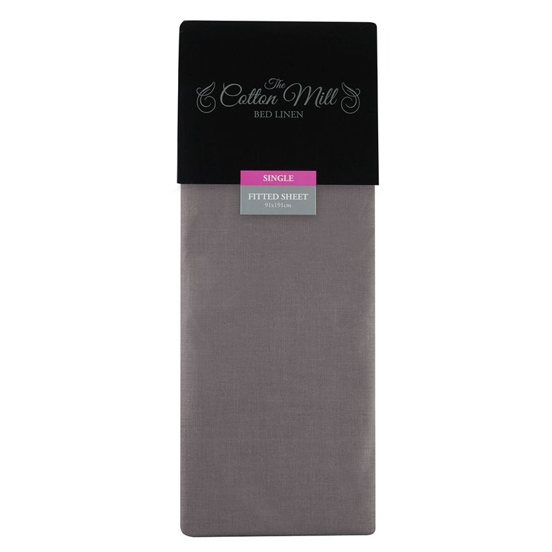 Heather Single Poly Cotton Fitted Sheet