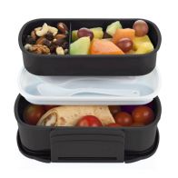 See more information about the Polar Gear Bento Lunch Box With Cutlery  1.1 Litre Black