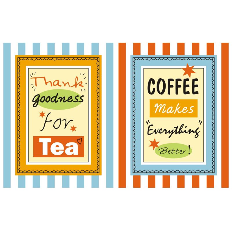 Stripe Tea and Coffee Cotton Tea Towels 2 Pack