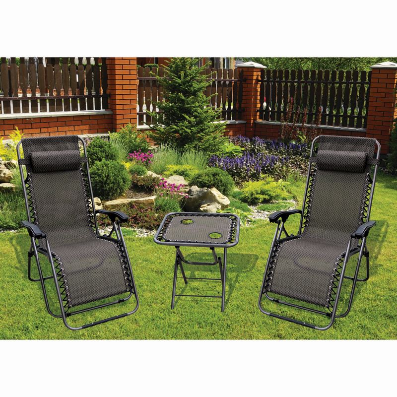 Tolverne 3 Piece Gravity Recliner Garden Furniture