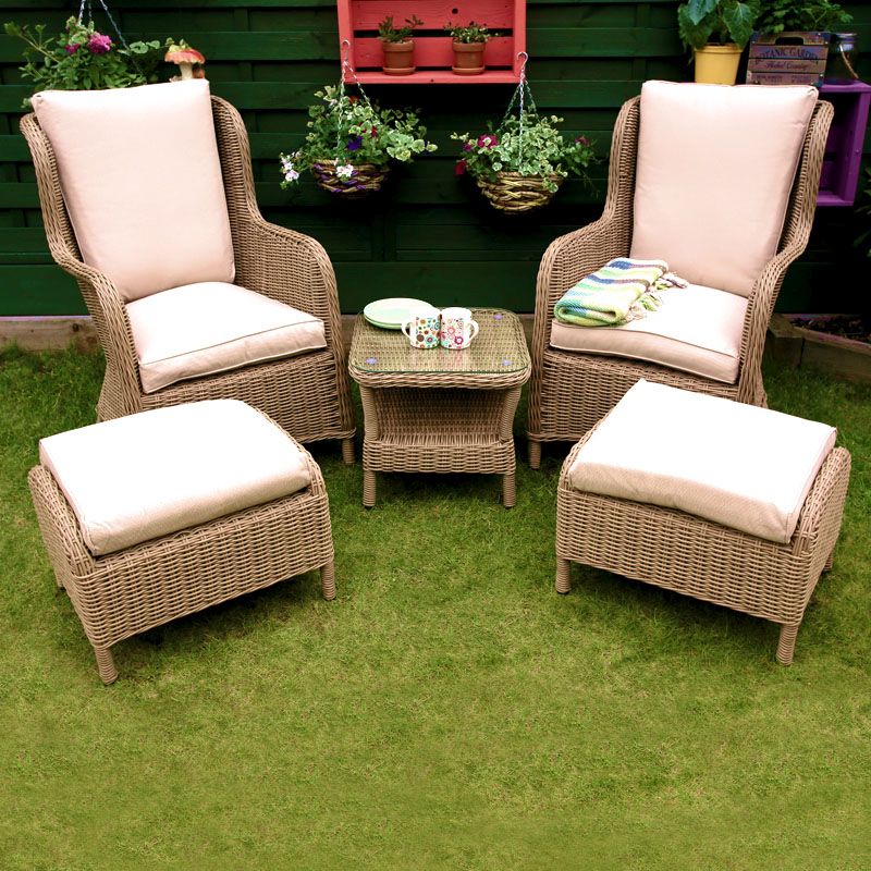 Buxton 5 Piece Rattan Set Garden Furniture