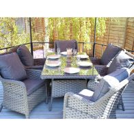 See more information about the Felbrigg 7 Piece  Rattan Dining Set Garden Furniture