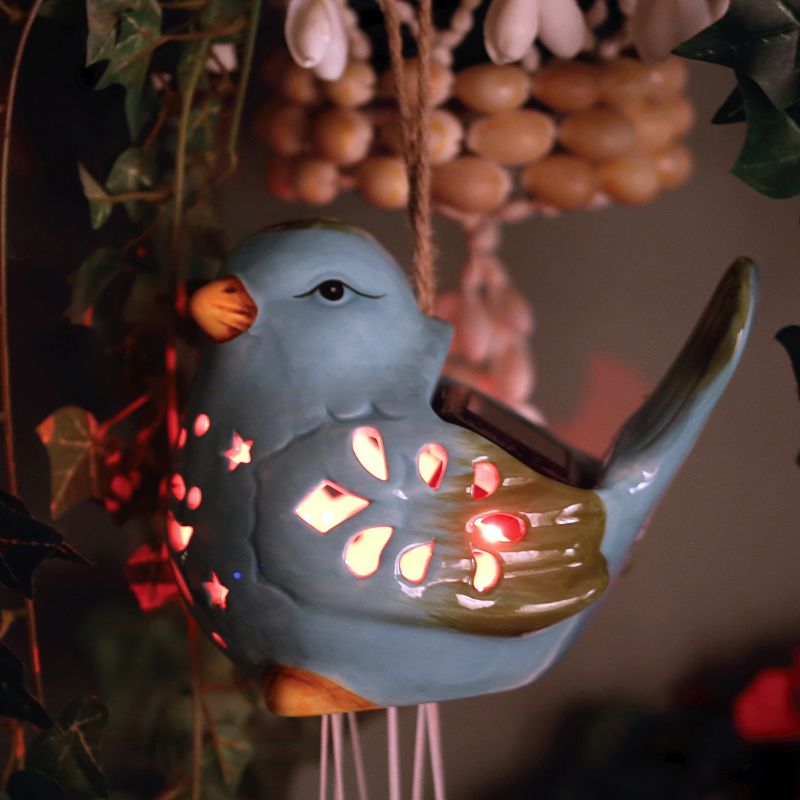 Ceramic Bird Solar Light