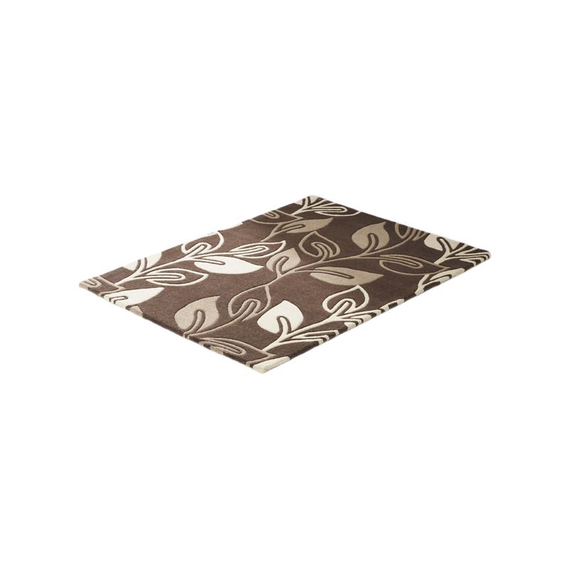 Rug Floral Art Retro Flower Chocolate (160 x 230 cm)