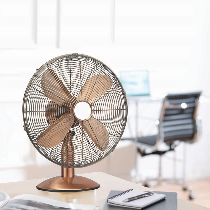 10 Inch Chromed Copper Desk Fan