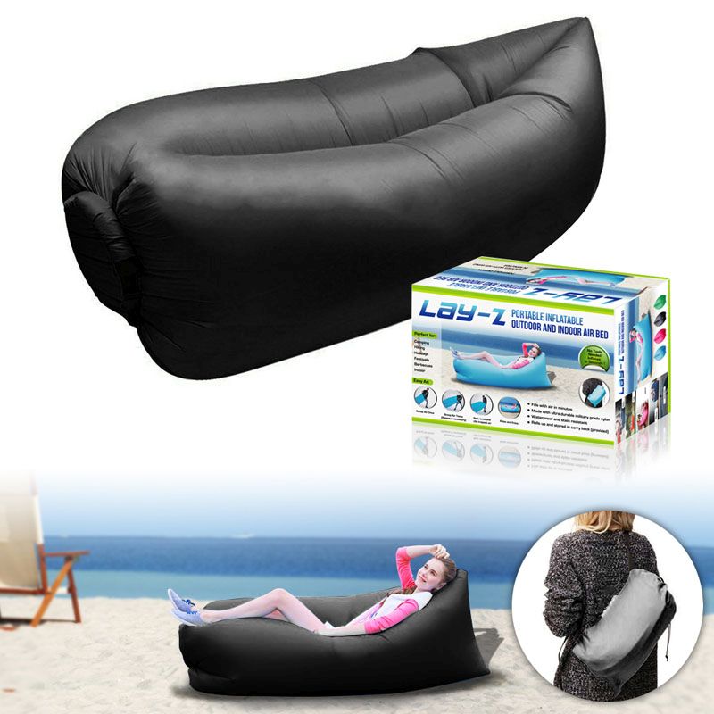 Lay-Z Inflatable Lounger Black