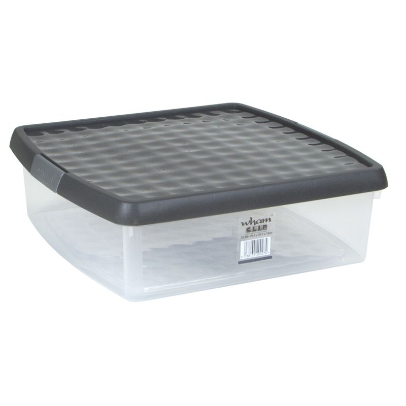 Wham Plastic Storage Clip Box Square (13.2 Litre)