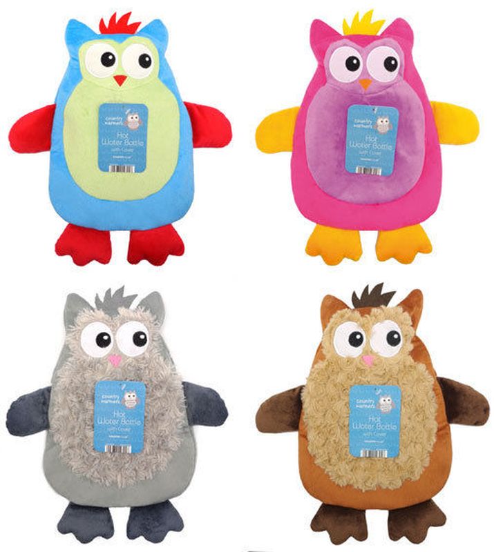 Hot Water Bottle Blue Owl