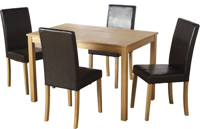 Ashmere Dining Set - ASH/EXPRESSO BROWN