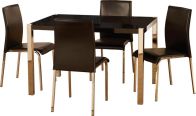 See more information about the Charisma 4ft Dining Set - BLACK\CHROME