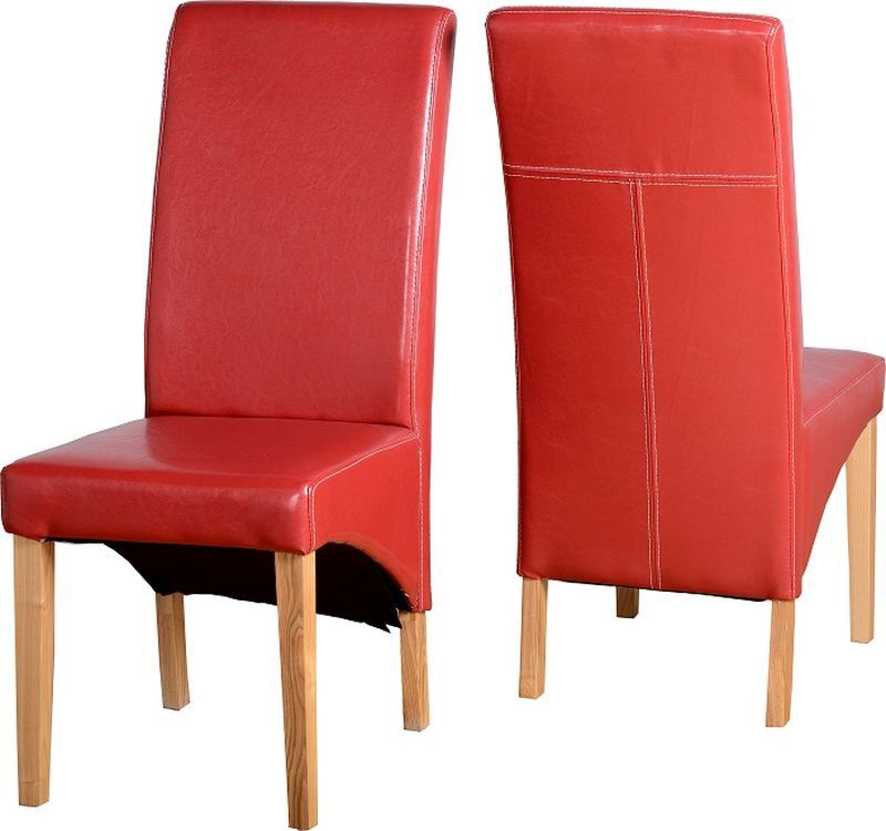 G1 Leather Style Dining Chair - RUSTIC RED