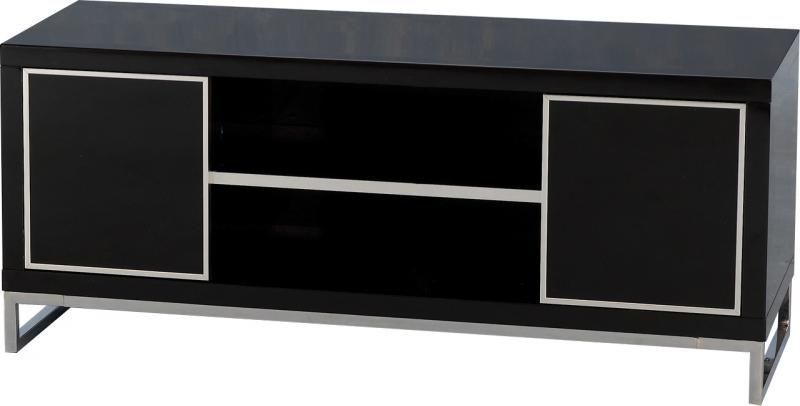 Charisma Flat Screen TV Unit (2 Door/1 Shelf) - BLACK GLOSS