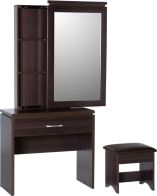 See more information about the Charles 1 Drawer Dressing Table Set - WALNUT