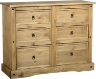 See more information about the Corona 6 Drawer Chest - DISTRESSED WAXED PINE